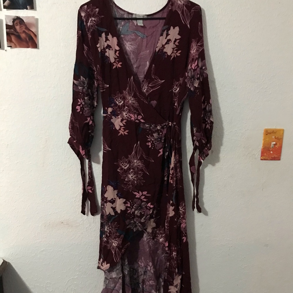 Purple floral dress